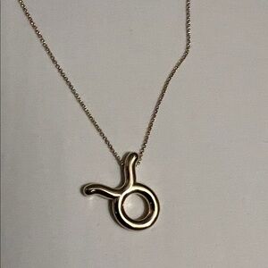 Gold Baublebar Taurus Bull Pendant Necklace